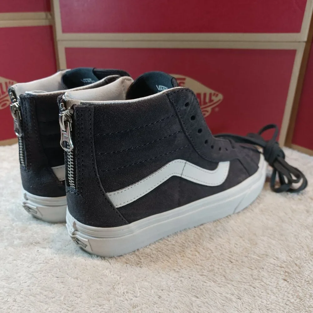 Vans Men's 4/Women's 5.5 Sk8 Hi Pig Suede Charcoal Gray